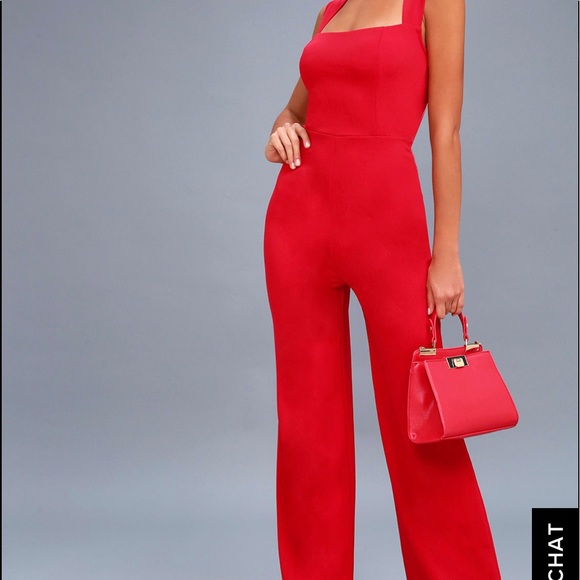 lulus jumpsuit red